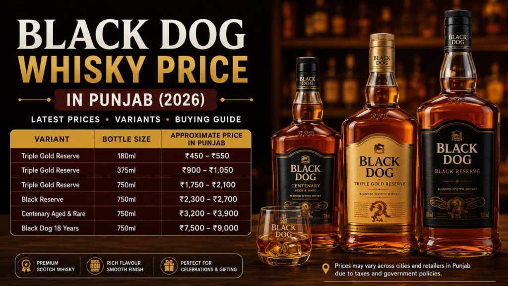 Black Dog Whisky Price in Punjab